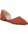 Franco Sarto Neiman Flats Women's Shoes In Autumn Orange Suede