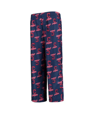 Outerstuff Youth Boys Navy Cleveland Indians Team Color Printed Logo Pants
