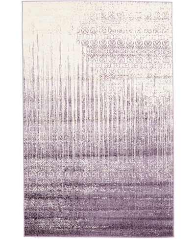 Bayshore Home Lyon Lyo2 5' X 8' Area Rug In Purple