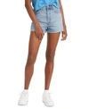 Levi's High-waisted Denim Shorts In Bernal Frost