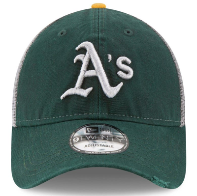 New Era Green Oakland Athletics Team Rustic 9twenty Trucker Adjustable Hat