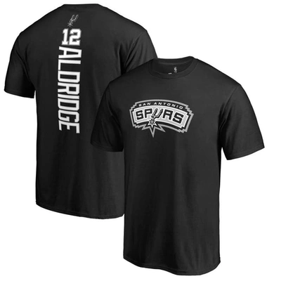 Fanatics Men's Lamarcus Aldridge Black San Antonio Spurs Backer Name And Number T-shirt
