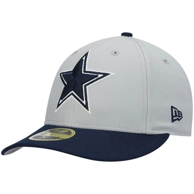 New Era Men's  Silver Dallas Cowboys 59fifty Fitted Hat