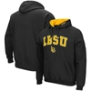 COLOSSEUM COLOSSEUM BLACK CAL STATE LONG BEACH THE BEACH ARCH AND LOGO PULLOVER HOODIE