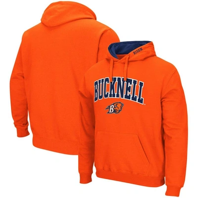 Colosseum Orange Bucknell Bison Arch And Logo Pullover Hoodie