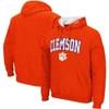 COLOSSEUM COLOSSEUM ORANGE CLEMSON TIGERS ARCH & LOGO 3.0 PULLOVER HOODIE