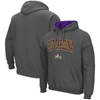 COLOSSEUM COLOSSEUM CHARCOAL ECU PIRATES ARCH AND LOGO PULLOVER HOODIE