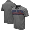 Colosseum Men's Heathered Charcoal Virginia Cavaliers Wordmark Smithers Polo In Heather Charcoal