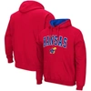 Colosseum Men's  Red Kansas Jayhawks Arch And Logo 3.0 Pullover Hoodie In Red