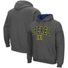 Colosseum Charcoal Drexel Dragons Arch And Logo Pullover Hoodie In Charcoal