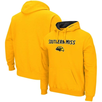 Colosseum Gold Southern Miss Golden Eagles Arch And Logo Pullover Hoodie