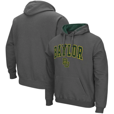 Colosseum Men's  Charcoal Baylor Bears Arch And Logo 3.0 Pullover Hoodie