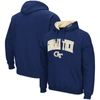 Colosseum Men's Georgia Tech Jackets Arch And Logo Pullover Hoodie In Navy