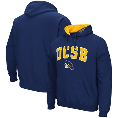 Colosseum Navy Uc Santa Barbara Gauchos Arch And Logo Pullover Hoodie