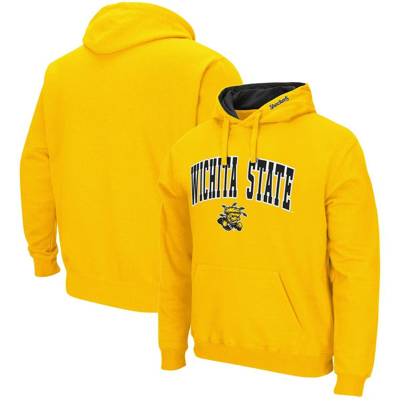 Colosseum Yellow Wichita State Shockers Arch And Logo Pullover Hoodie