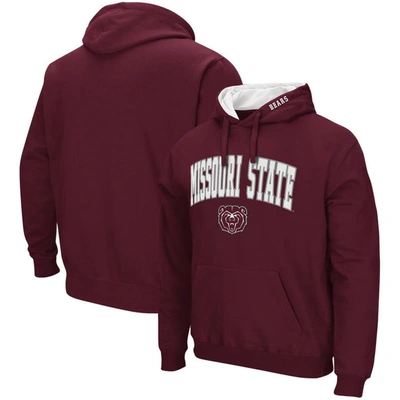 Colosseum Maroon Missouri State University Bears Arch And Logo Pullover Hoodie
