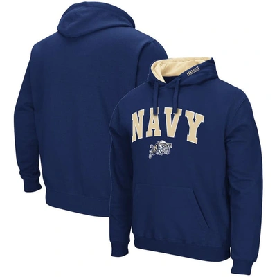 Colosseum Men's Navy Navy Midshipmen Arch Logo 3.0 Pullover Hoodie