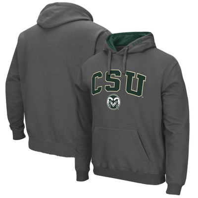 Colosseum Charcoal Colorado State Rams Arch And Logo Pullover Hoodie