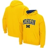 COLOSSEUM COLOSSEUM MAIZE MICHIGAN WOLVERINES ARCH & LOGO 3.0 PULLOVER HOODIE