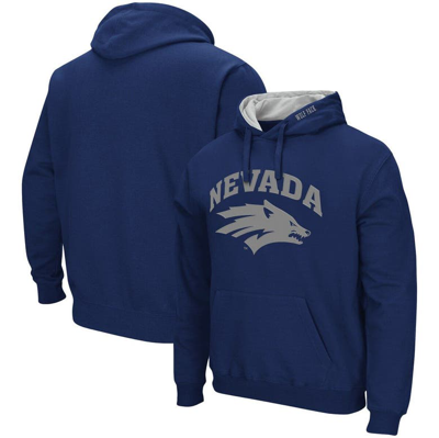 Colosseum Men's Navy Nevada Wolf Pack Arch And Logo Pullover Hoodie