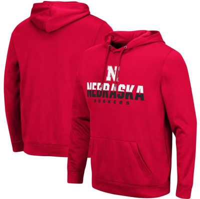 Colosseum Scarlet Nebraska Huskers Lantern Pullover Hoodie