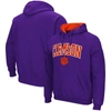 COLOSSEUM COLOSSEUM PURPLE CLEMSON TIGERS ARCH & LOGO 3.0 PULLOVER HOODIE