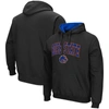 COLOSSEUM COLOSSEUM BLACK BOISE STATE BRONCOS ARCH & LOGO 3.0 PULLOVER HOODIE