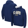 COLOSSEUM COLOSSEUM NAVY UC DAVIS AGGIES ARCH AND LOGO PULLOVER HOODIE