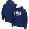 Colosseum Men's Navy Uc Davis Aggies Arch And Logo Pullover Hoodie In Navy