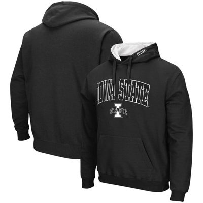 Colosseum Men's Iowa State Cyclones Arch & Logo 3.0 Pullover Hoodie In Black
