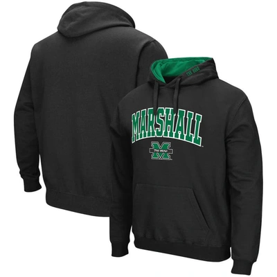 Colosseum Black Marshall Thundering Herd Arch And Logo Pullover Hoodie