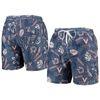 Wes & Willy Men's  Navy Virginia Cavaliers Vintage-like Floral Swim Trunks In Navy