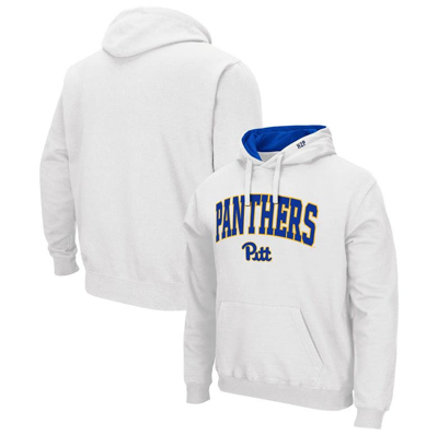 Colosseum Men's  White Pitt Panthers Arch And Logo 3.0 Pullover Hoodie