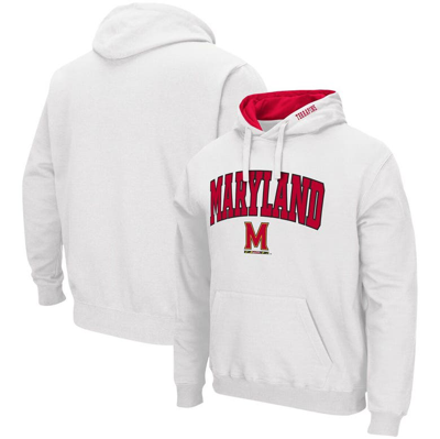 Colosseum Men's  White Maryland Terrapins Arch And Logo 3.0 Full-zip Hoodie