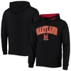 COLOSSEUM COLOSSEUM BLACK MARYLAND TERRAPINS ARCH & LOGO 3.0 PULLOVER HOODIE
