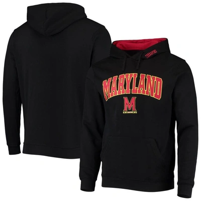 Colosseum Men's Black Maryland Terrapins Arch Logo 3.0 Pullover Hoodie