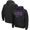 COLOSSEUM COLOSSEUM BLACK KANSAS STATE WILDCATS ARCH & LOGO 3.0 PULLOVER HOODIE