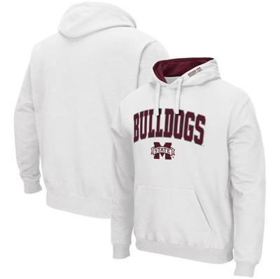 Colosseum Men's White Mississippi State Bulldogs Arch Logo 3.0 Pullover Hoodie