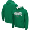 Colosseum Kelly Green Marshall Thundering Herd Arch And Logo Pullover Hoodie In Kelly Green