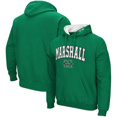 Colosseum Kelly Green Marshall Thundering Herd Arch And Logo Pullover Hoodie