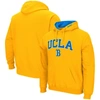 Colosseum Men's Ucla Bruins Arch Logo 3.0 Pullover Hoodie In Gold