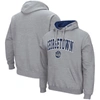COLOSSEUM COLOSSEUM HEATHERED GRAY GEORGETOWN HOYAS ARCH AND LOGO PULLOVER HOODIE