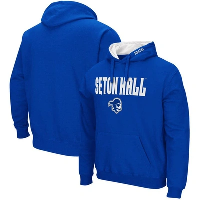 Colosseum Blue Seton Hall Pirates Arch And Logo Pullover Hoodie