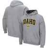 COLOSSEUM COLOSSEUM HEATHERED GRAY IDAHO VANDALS ARCH AND LOGO PULLOVER HOODIE