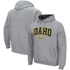 Colosseum Heathered Gray Idaho Vandals Arch And Logo Pullover Hoodie In Heather Gray