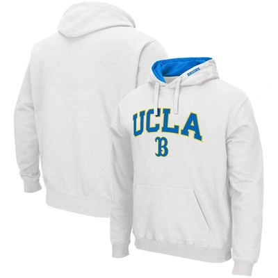 Colosseum Men's White Ucla Bruins Arch Logo 3.0 Pullover Hoodie