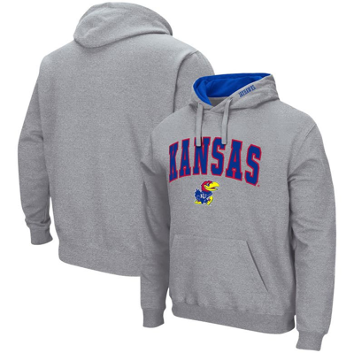 Colosseum Men's  Heathered Gray Notre Dame Fighting Irish Arch And Logo 3.0 Pullover Hoodie In Heather Gray