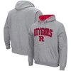 Colosseum Men's  Heathered Gray Rutgers Scarlet Knights Arch And Logo 3.0 Pullover Hoodie In Heather Gray
