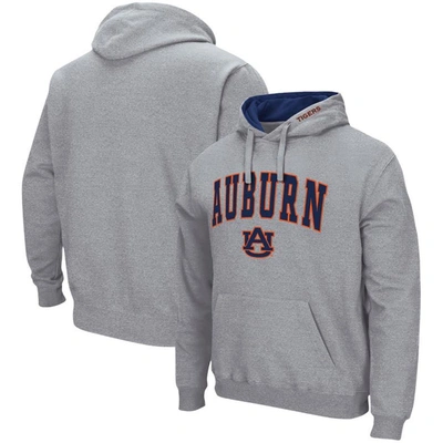 Colosseum Men's Heather Gray Auburn Tigers Arch Logo 3.0 Pullover Hoodie In Heathered Gray