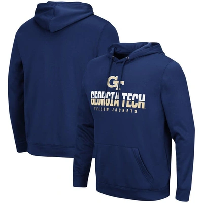 Colosseum Navy Georgia Tech Yellow Jackets Lantern Pullover Hoodie